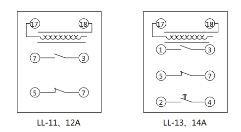 LL-10A繼電器內部接線